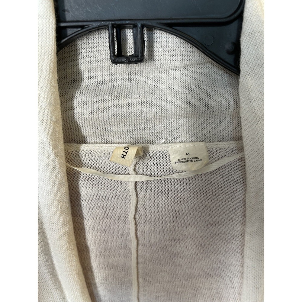 Moth Anthropologie Austral Cocoon Dolan Sleeve Linen Zip Up Cardigan Size Medium - Picture 4 of 5